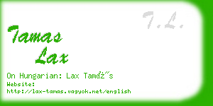 tamas lax business card